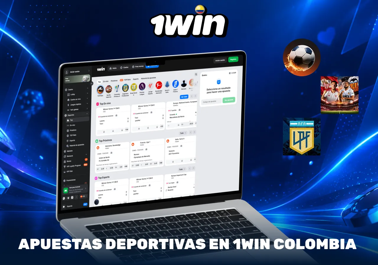 Apuestas deportivas en Colombia con mercados de fútbol y otras disciplinas desde la plataforma online.